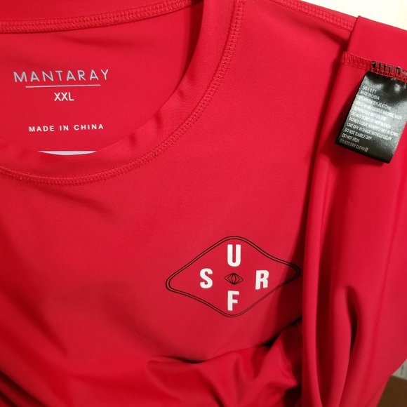 MANTARAY "SURF" Red Tee XXL - Picture 5 of 10